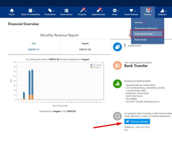 Gửi tin nhắn cho Booking VN để họ mở nút thanh toán online ra